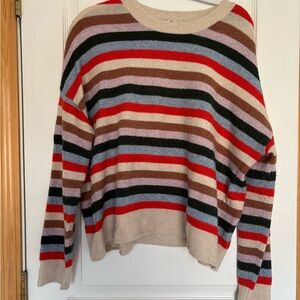 Madewell Multicolor Striped Crew Neck Sweater